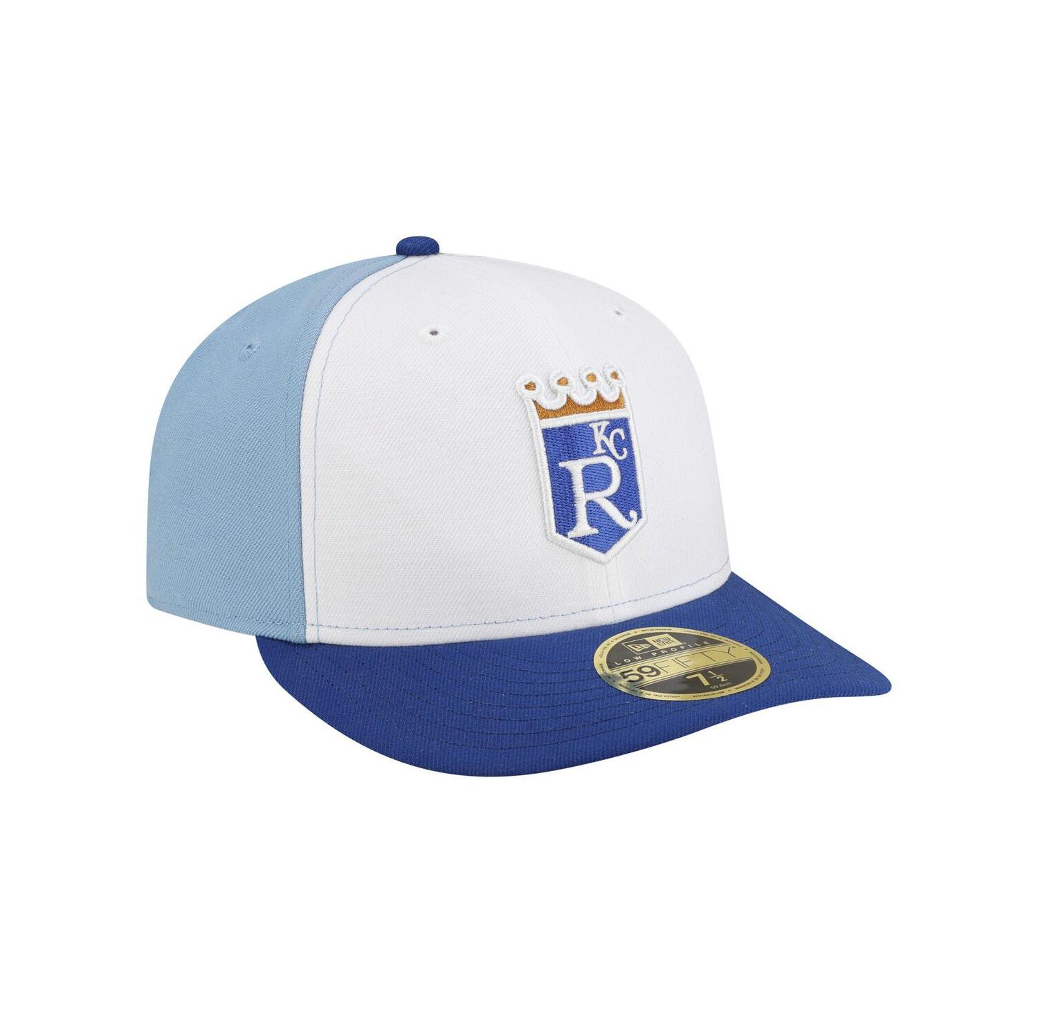 Men's White/Blue Kansas City Royals Authentic Collection On-Field Low Profile 59FIFTY Fitted Hat
