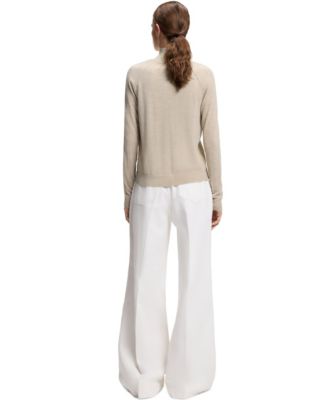 BOSS by Women's Extra-Fine Merino Wool Button-Up Cardigan Sweater