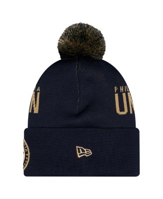 Men's Black Philadelphia Union 2026 Jersey Hook Cuffed with Pom Knit Hat