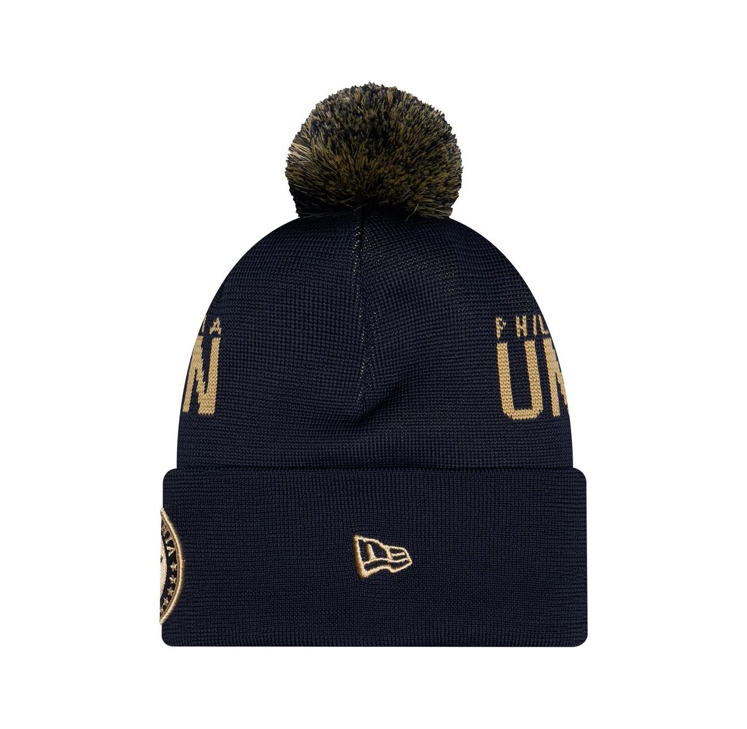 Men's Black Philadelphia Union 2026 Jersey Hook Cuffed with Pom Knit Hat
