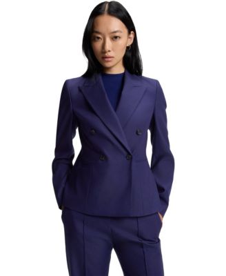 BOSS by Women's Virgin-Wool Twill Slim-Fit Blazer