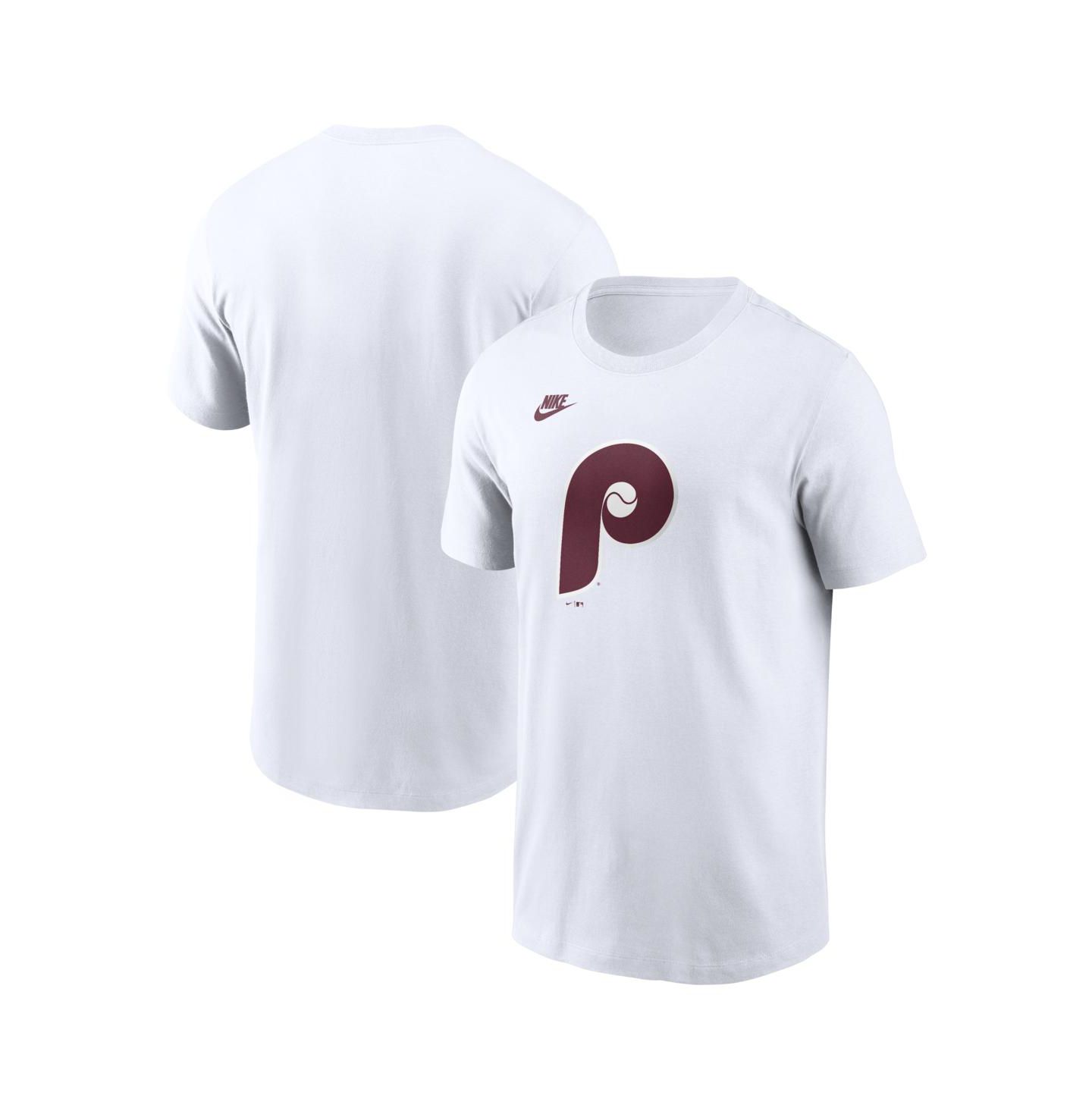 Мужская футболка Nike White Philadelphia Phillies Cooperstown Collection Logo — фото 1
