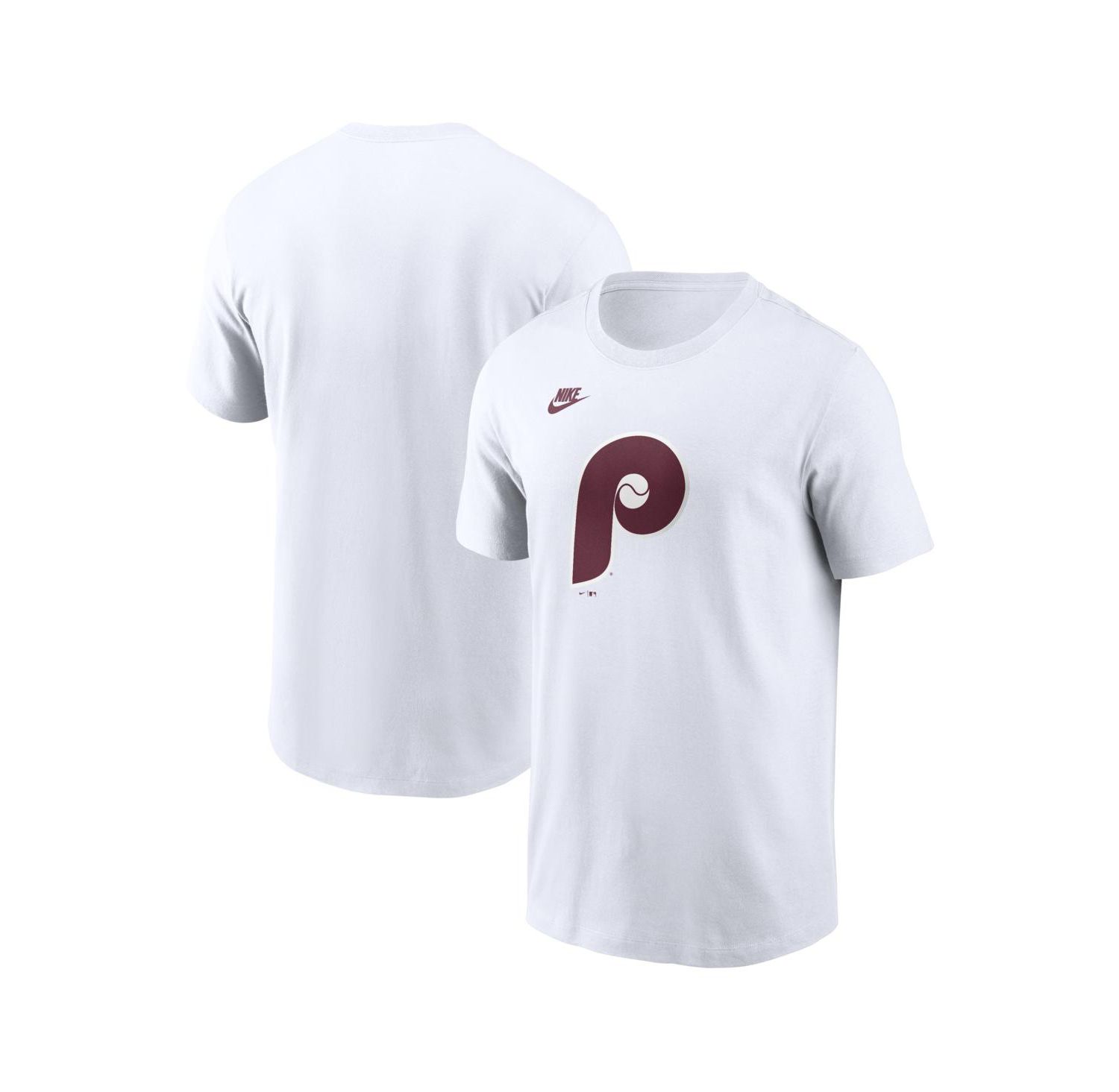 Men's White Philadelphia Phillies Cooperstown Collection Logo T-Shirt