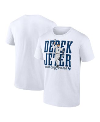 Men's Derek Jeter White New York Yankees Cooperstown Collection Player T-Shirt