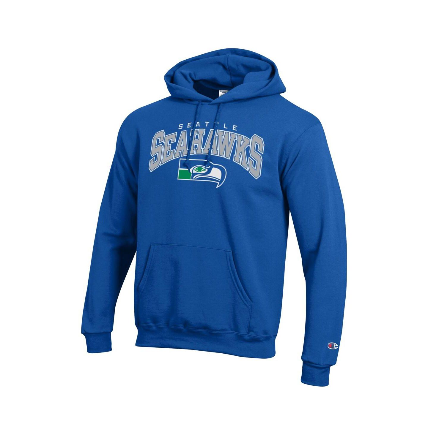 Мужское худи Champion Royal Seattle Seahawks Powerblend Arch over Logo — фото 2