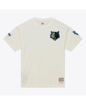 Men's Cream Minnesota Timberwolves Hardwood Classics Chainstitch Premium T-Shirt