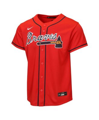Big Boys and Girls Ronald Acu&ntilde;a Jr. Red Atlanta Braves Alternate 2 Replica Jersey