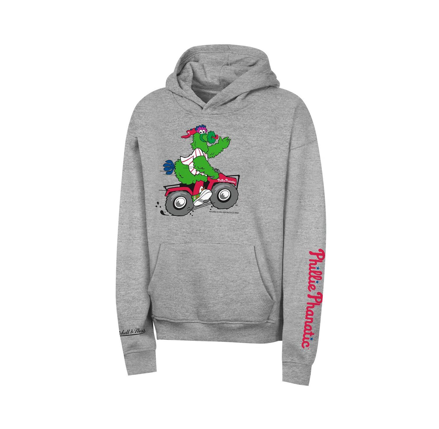 Big Boys and Girls Gray Philadelphia Phillies Iconic Phanatic Hoodie