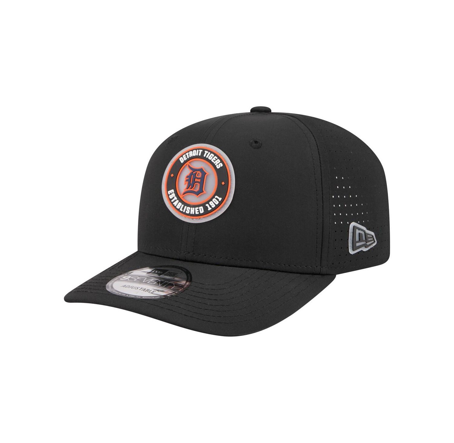 Men's Black Detroit Tigers Circle 9SEVENTY Adjustable Hat