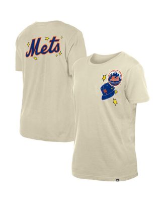 Women's Cream New York Mets Stars Cap T-Shirt