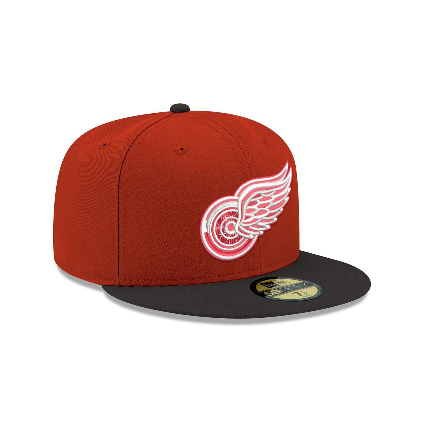 Мужская кепка New Era Red Detroit Red Wings Core Logo Two-Tone 59FIFTY Fitted Hat — фото 3