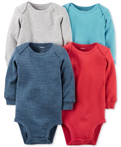 Carter's Baby Boys' 4-Pk. Long-Sleeve Bodysuits