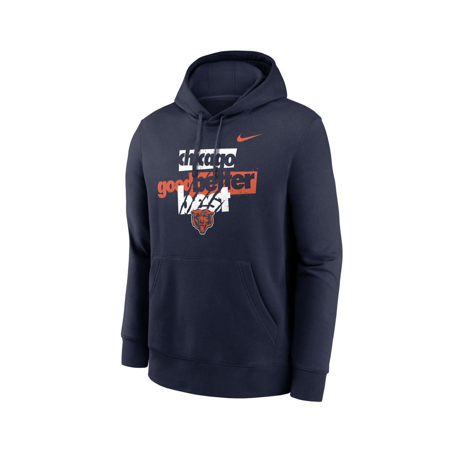 Men's Navy Chicago Bears Good Better Best Club Hoodie