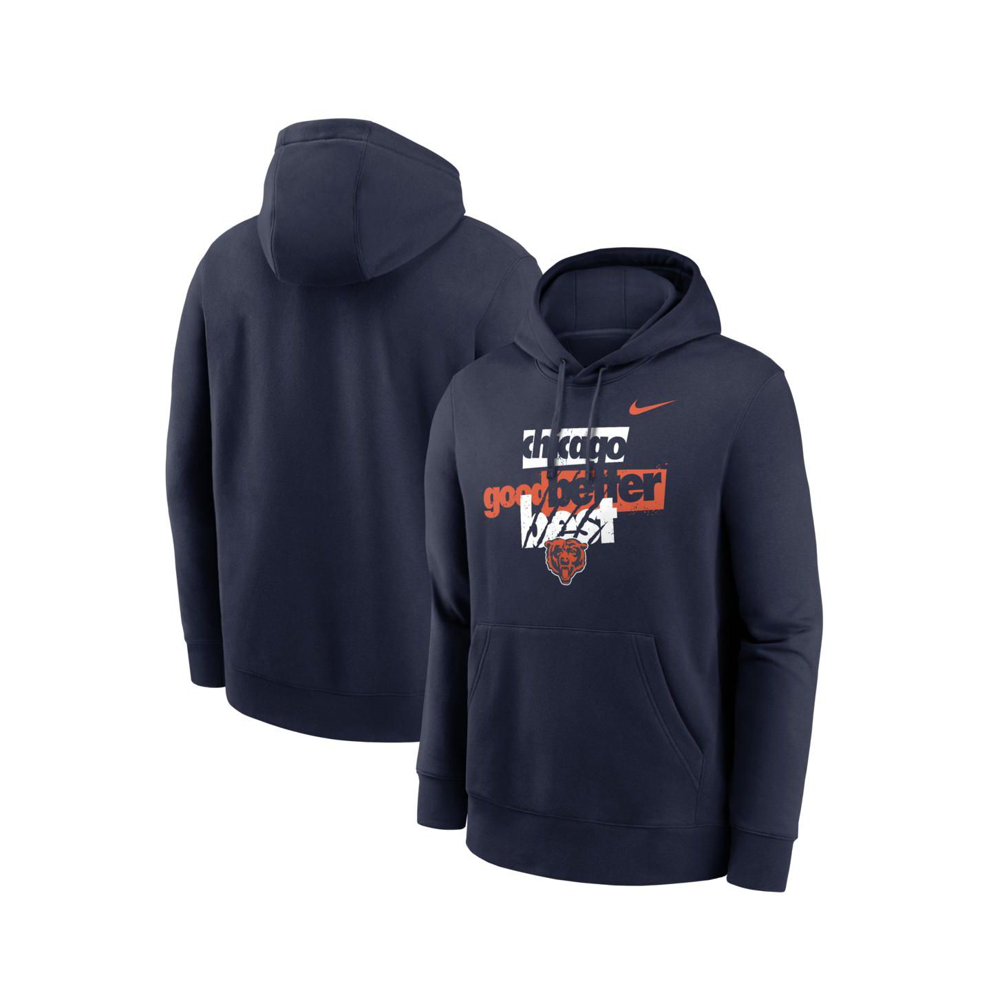 Мужское худи Nike Navy Chicago Bears Good Better Best Club — фото 1