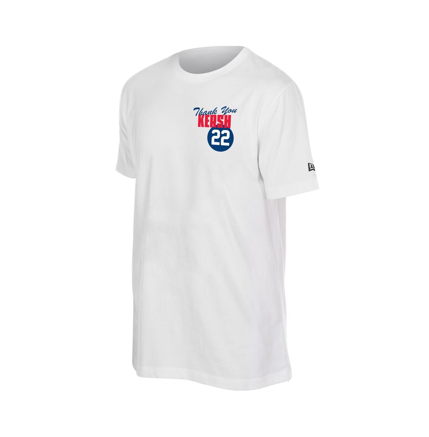 Мужская футболка New Era Clayton Kershaw White Los Angeles Dodgers Thank You Kersh — фото 2