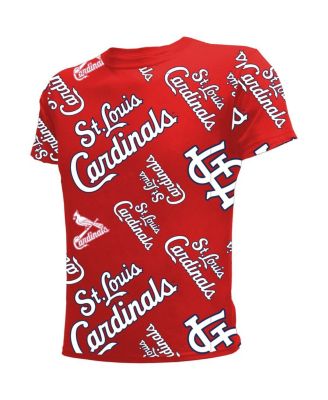 Big Boys and Girls Red St. Louis Cardinals Allover Team T-Shirt