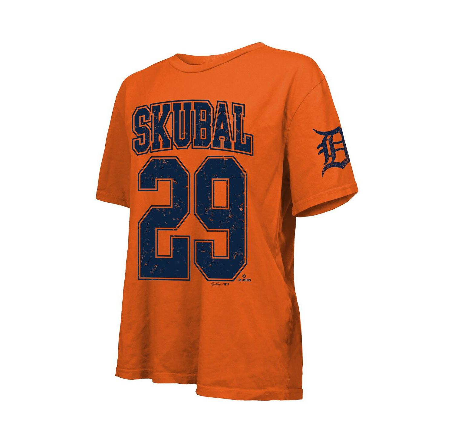 Women's Tarik Skubal Orange Detroit Tigers Oversized Name & Number T-Shirt