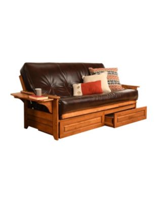 Phoenix Frame-Barbados Finish-Oregon Trail Java Mattress-Storage Drawers