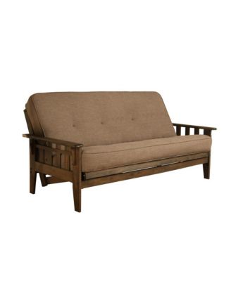 Tucson Frame-Rustic Walnut Finish-Linen Stone Mattress
