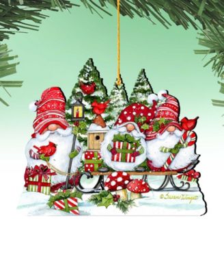 Christmas Gnomes Holiday Ornaments, Set of 2