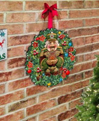 Nutcracker's Wreath Gift Holiday Door Decor