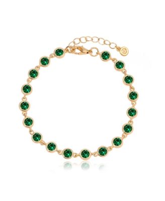 Everyday Crystal 18k Gold Plated Link Bracelet