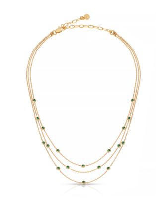 Crystal Dot Layered Necklace
