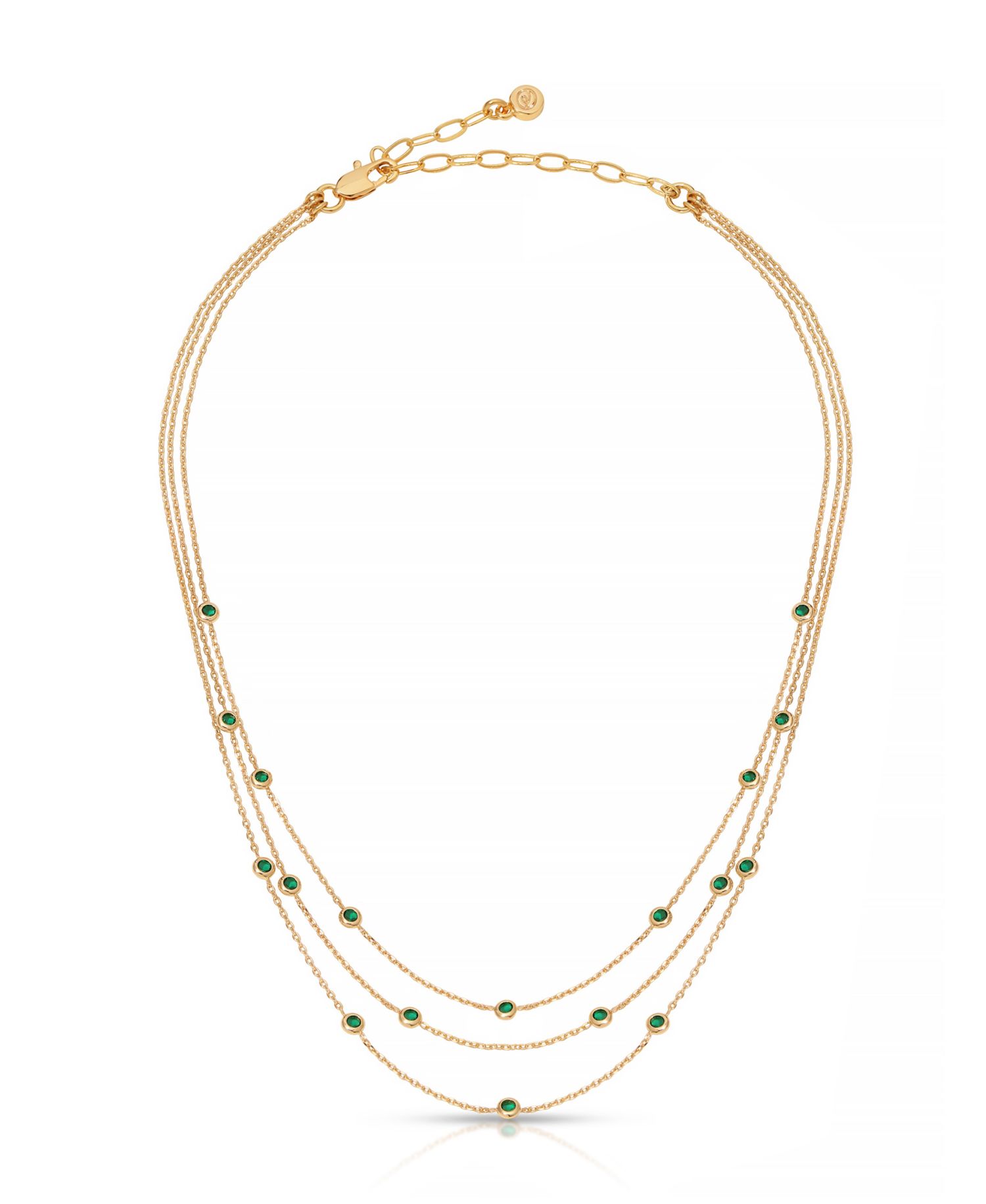 Crystal Dot Layered Necklace