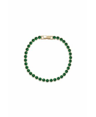 Crystal Chain 18k Gold Plated Tennis Bracelet