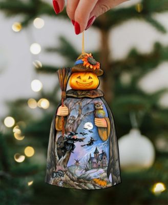 Christmas Pumpkin Holiday Ornaments, Set of 2