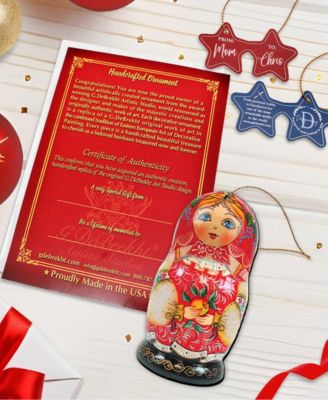 Nesting Matreshka Holiday Ornaments, Set of 3