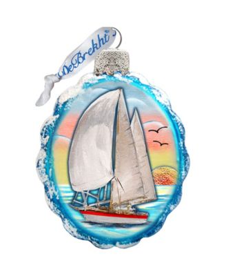 Flower Sailboat Mercury Holiday Ornament