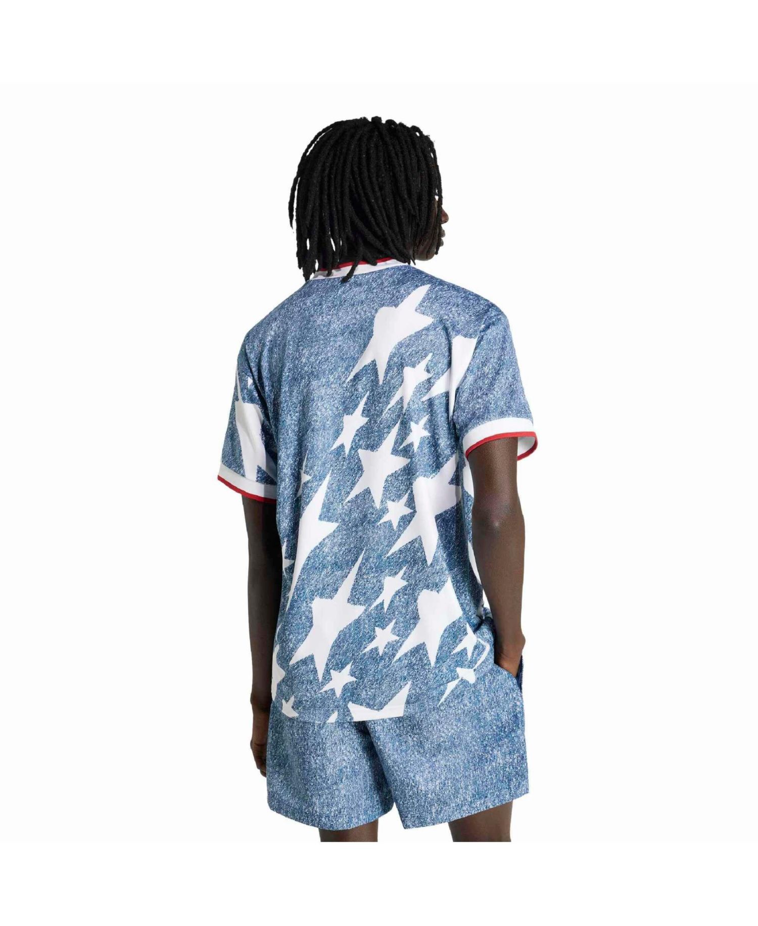Men's Blue USA Soccer 1994 Denim Graphic Fashion Jersey