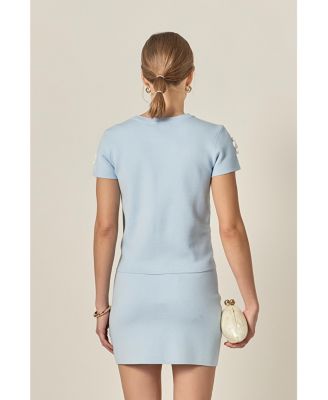 Women's 3D Flower Knit Top