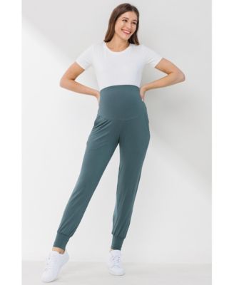 Maternity Over-the-Belly Pull-On Joggers With Side Pockets