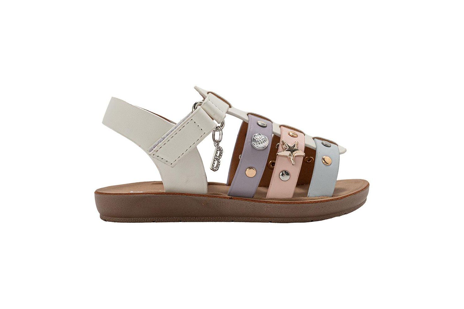 Big Girls Girl's Fashion Sandals – Dressy Shoes with Decorative Metal Charms