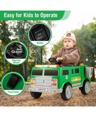 12V Battery Powered Electric Vehicle with Remote Control and Trash Bin