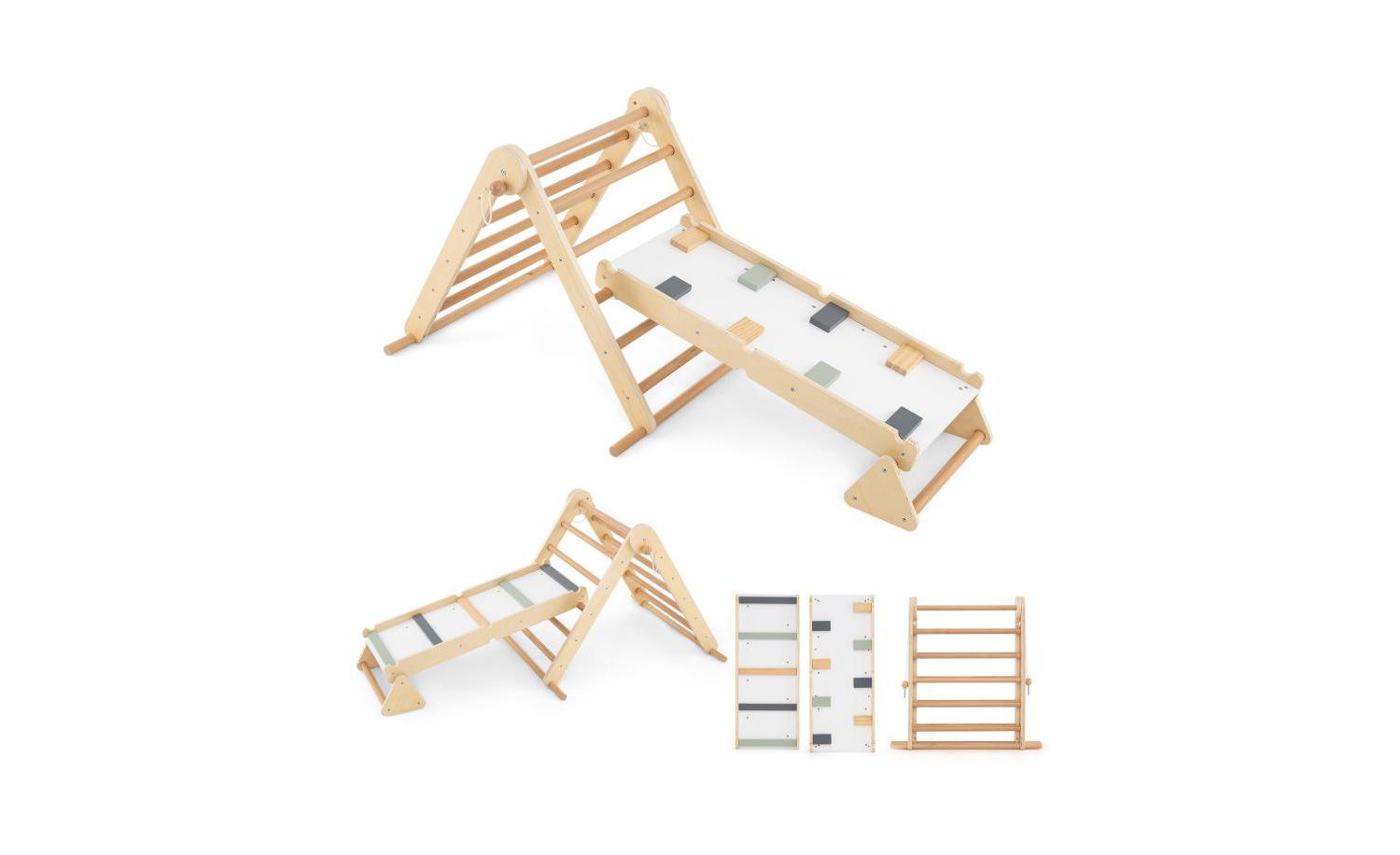 3-in-1 Foldable Climbing Triangle Set