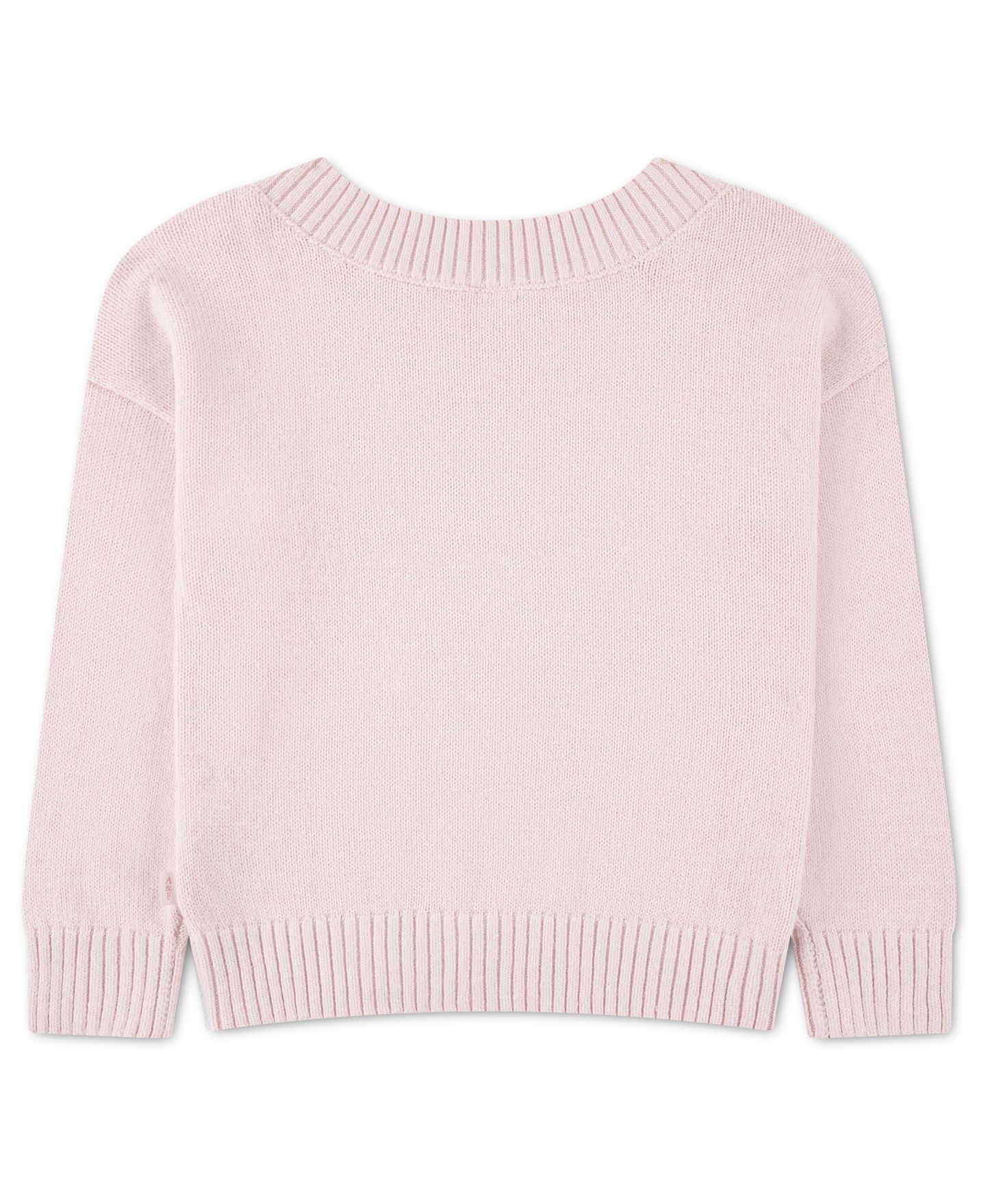 Свитер abercrombie kids Heart Oversized Long-Sleeve Sweater для девочек-малышей, цвет: Розовый — фото 2