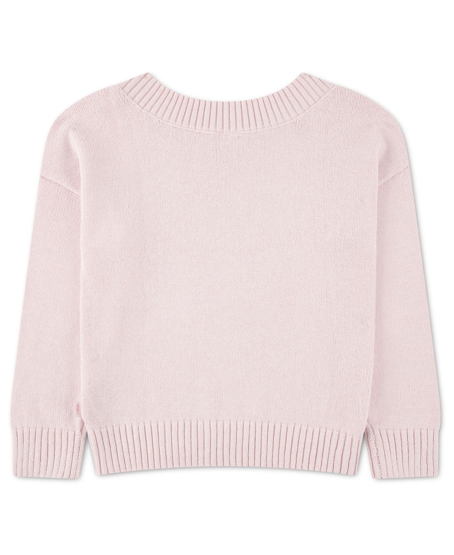 Toddler Girls' 2T-5T Heart Oversized Long-Sleeve Sweater