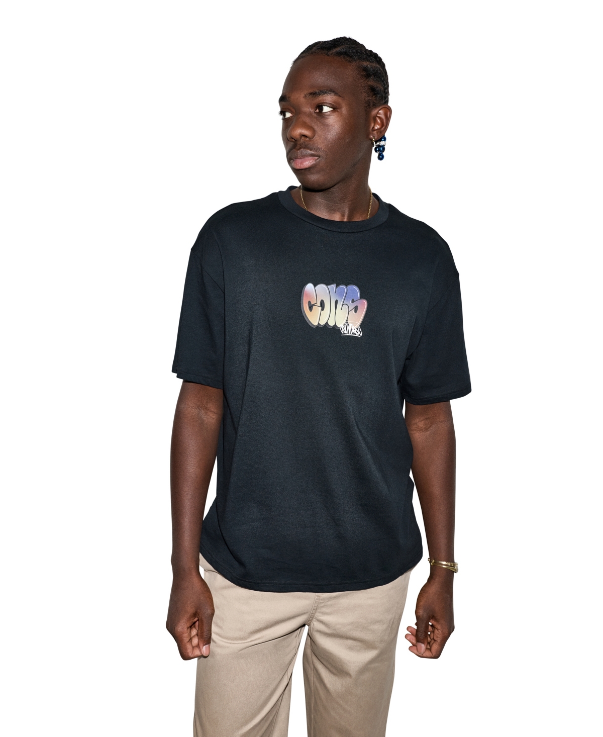 Converse Men's Cons Graffiti Short-sleeve T-shirt In Black