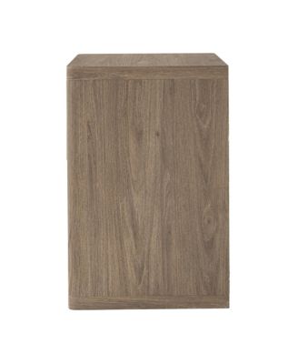 Fluted Nightstand with Drawer Storage, Mid Century Bedside Table with Open Compartment, Wood End Table for Bedroom, Living Room