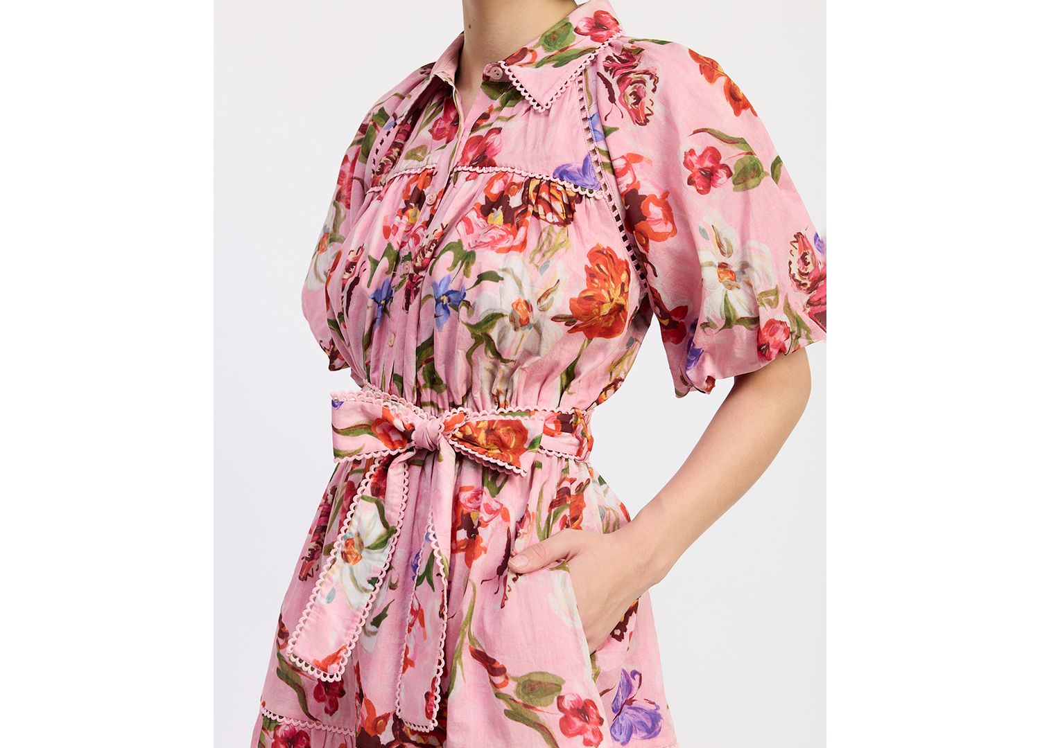 Women's Short-Sleeve Collared Mini Dress