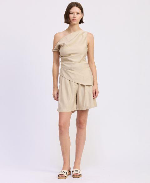 Женский топ En Saison One-Shoulder Asymmetric Selma, цвет: Натуральный