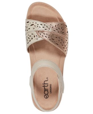 Women's Sylo Perforated Leather Flat Sandals