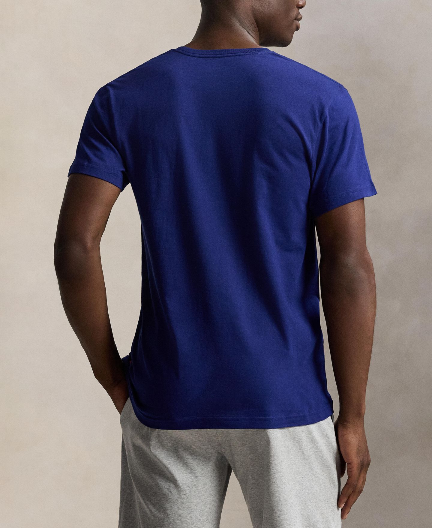 Бельё Undershirts для мужчин, хлопок, 3 шт. — Polo Ralph Lauren, цвет: Королевский синий / Синий — фото 5