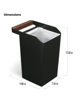 2-Pack 2 Gallon Small Square Trash Cans with Open Top and Handle