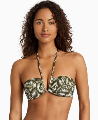 Women's Shirred Bandeau Bikini Top
