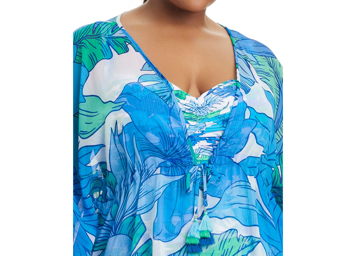 Plus Size Bellissimo Cover-Up Swim Caftan
