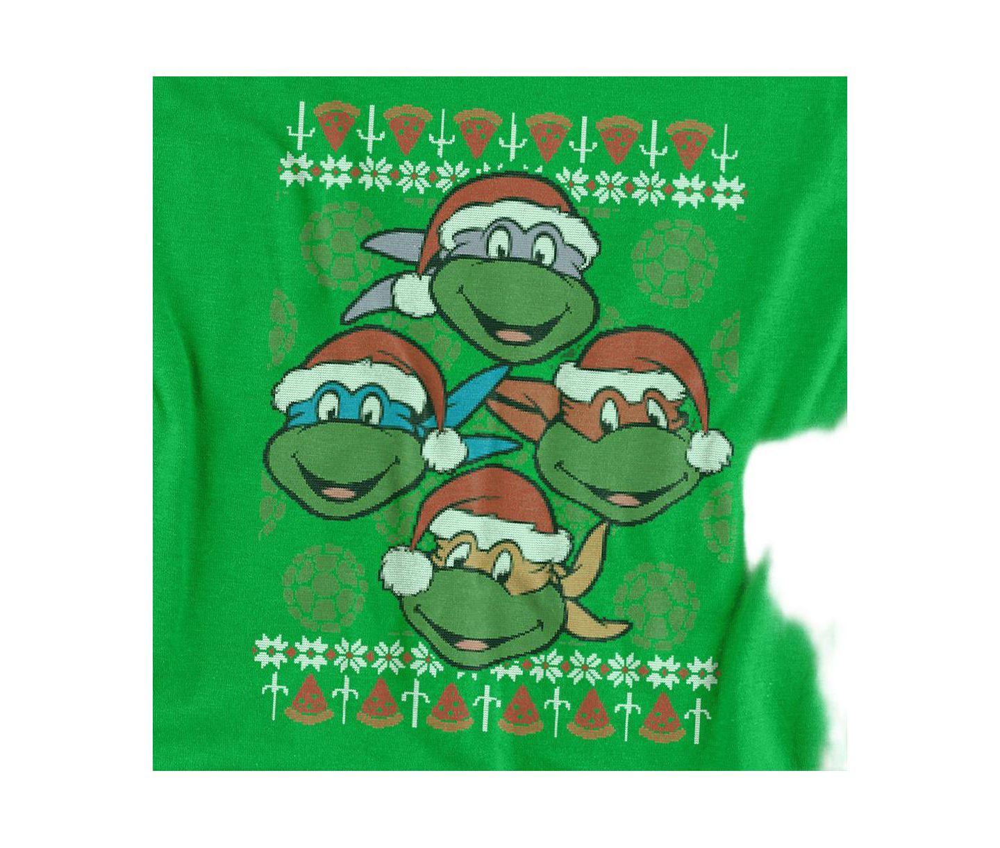 Мужская футболка Teenage Mutant Ninja Turtles Ugly Christmas, цвет: Зелёный — фото 2